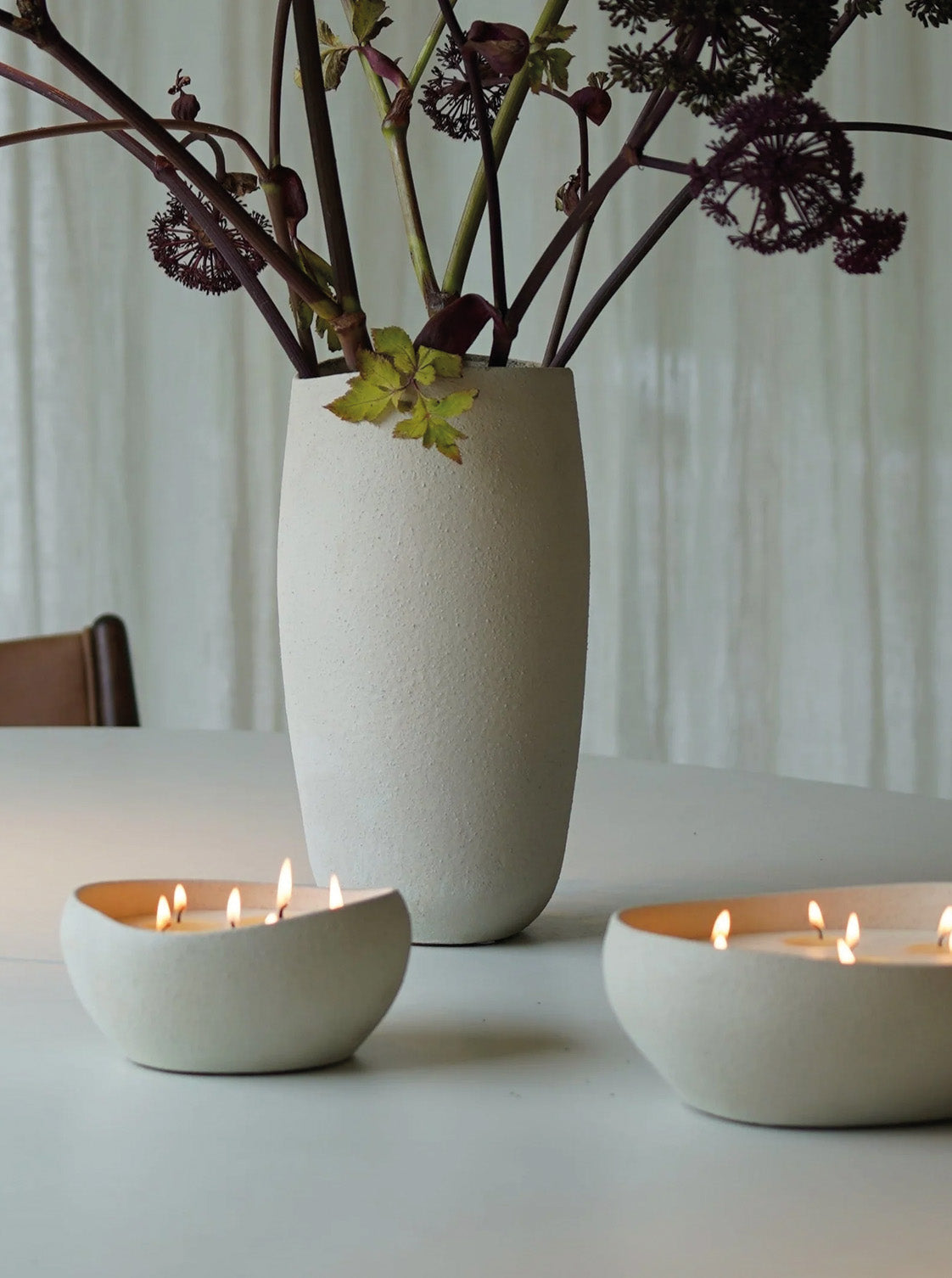 Vase Hortense off white